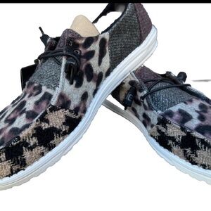 Hey Dude Wendy Woman’s Patchwork Java Lightweight Slip-on Shoe Size 11